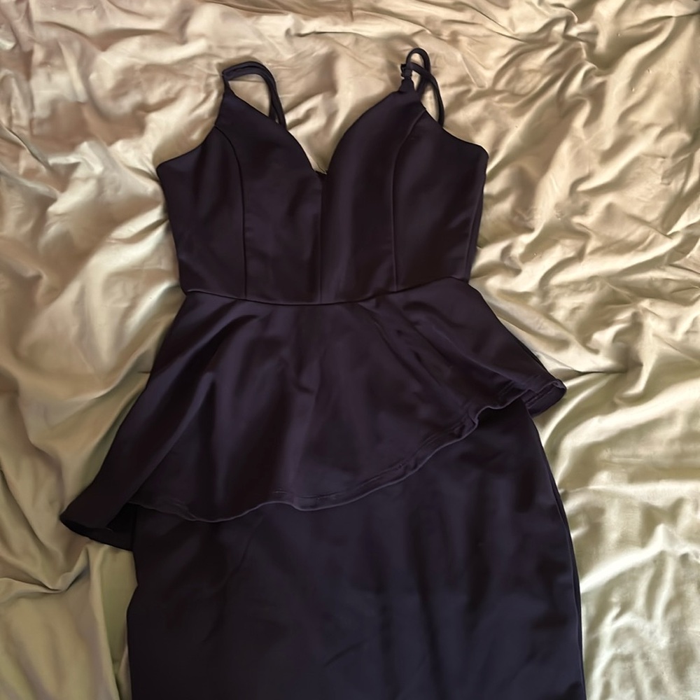 Blue Dress with little frilly  worn once. Size Small from Charlotte Russe.